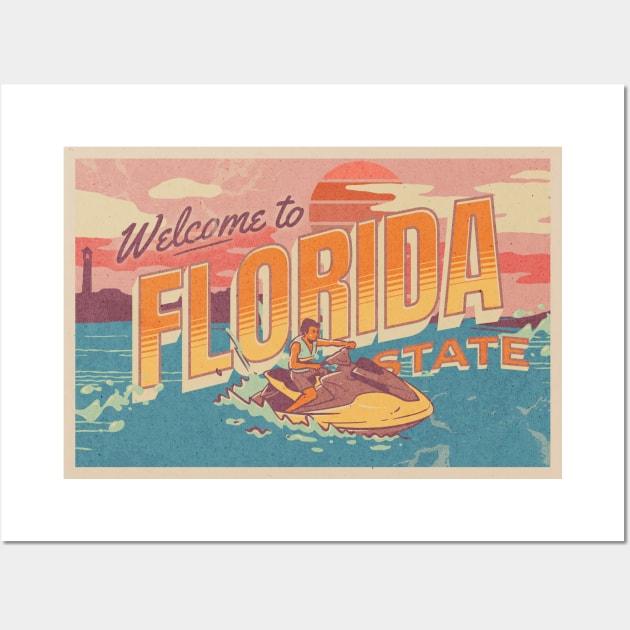 Welcome to Florida retro vintage Wall Art by SpaceWiz95
